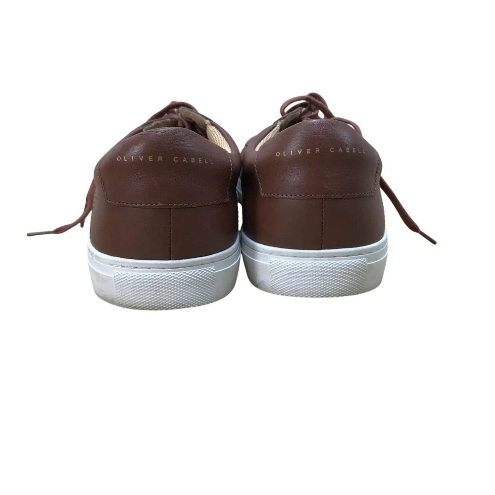 Oliver Cabell Low 1 Casual Shoes Men Size 15 Brown Leather Comfort Sneakers READ